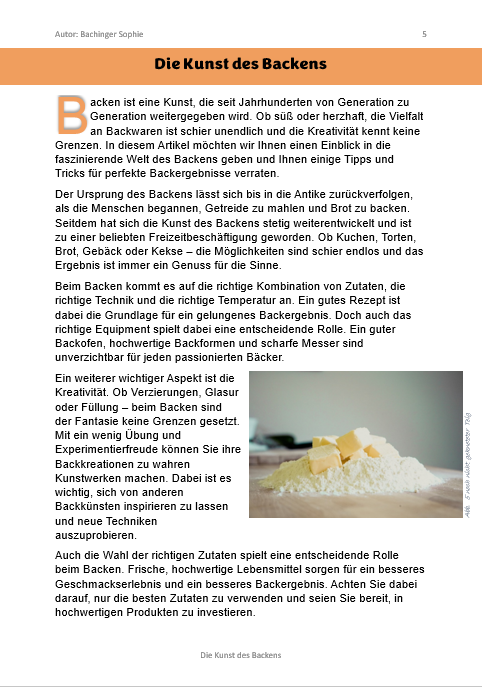 erste Seite, zweiter Artikel